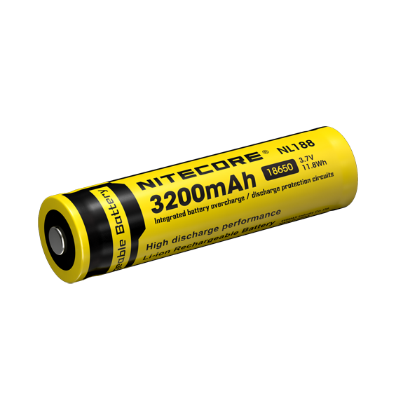 NiteCore 3200 mAh 18650 Li-Ion Re-Chargable Battery