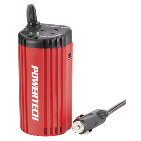 PowerTech 150W Can-Sized Power Inverter with 2.1A USB Output