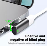 USB-C Female USB Type C Male Magnetic Right Angle 100W Fast Charging Cable