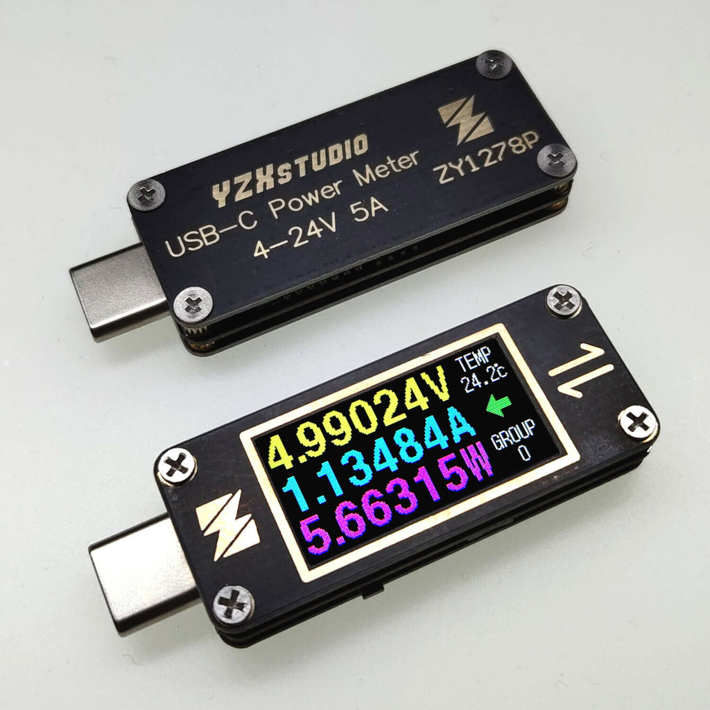 YZXstudio USB-C USB Power Monitor Voltage and Current Meter